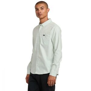 RVCA That'll Do Stretch Shirt in Basalm Green 
Size Large